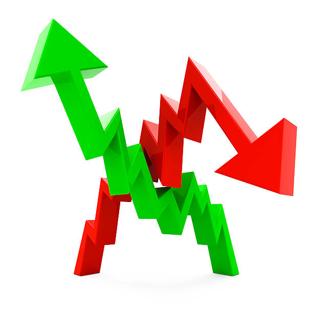 Recession Growth Chart stock photo