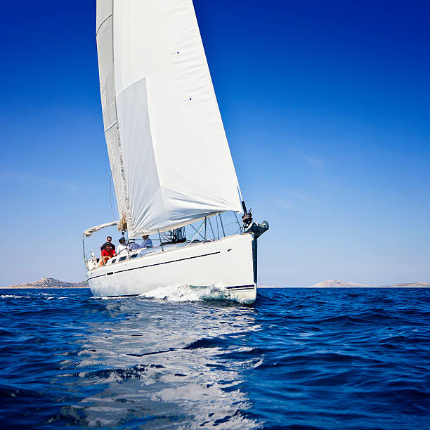 istock Sailing crew on sailboat 155069636