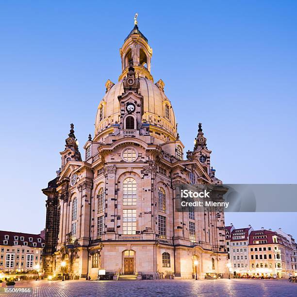 Дрезден Фрауэнкирхе Церковь Нашей Дамы Саксония Восточная Германия — стоковые фотографии и другие картинки Дрезден - Германия