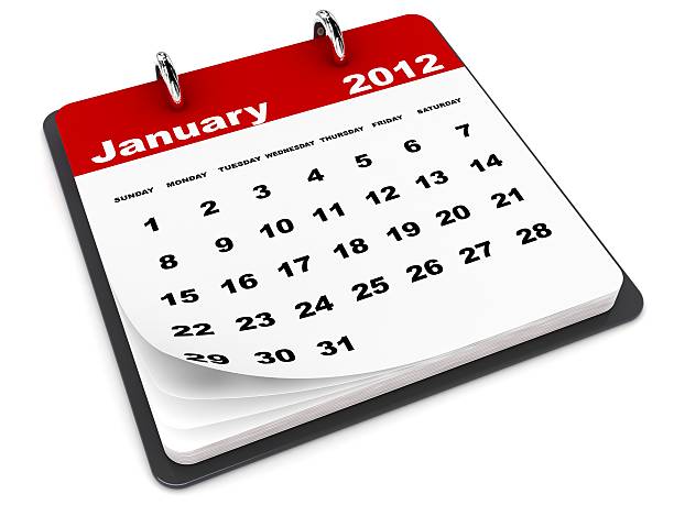 January 2012 Calendar  calendar 2012 stock pictures, royalty-free photos & images