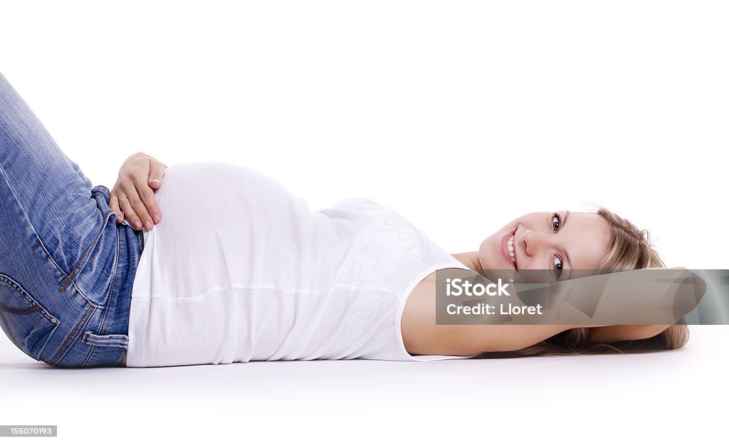 아름다운 임산부 휴식 - 로열티 프리 임신 스톡 사진