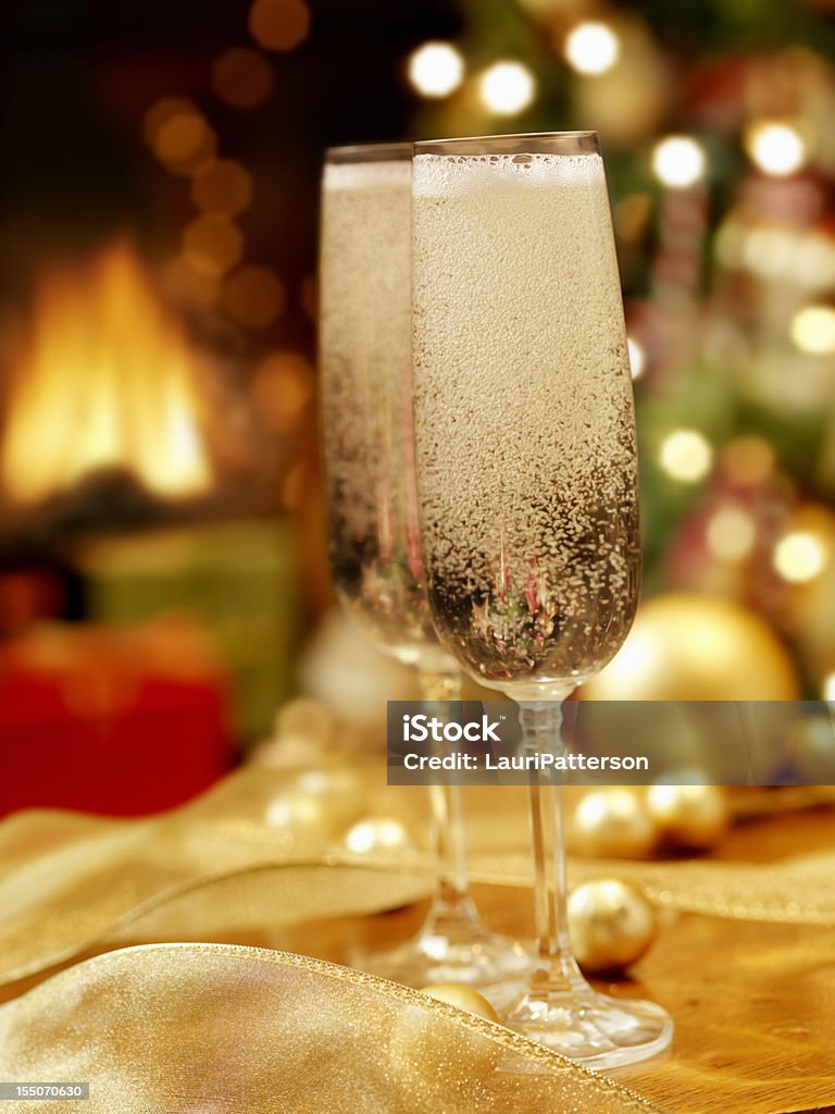 Champagne no Natal tempo - Royalty-free Bebida Foto de stock