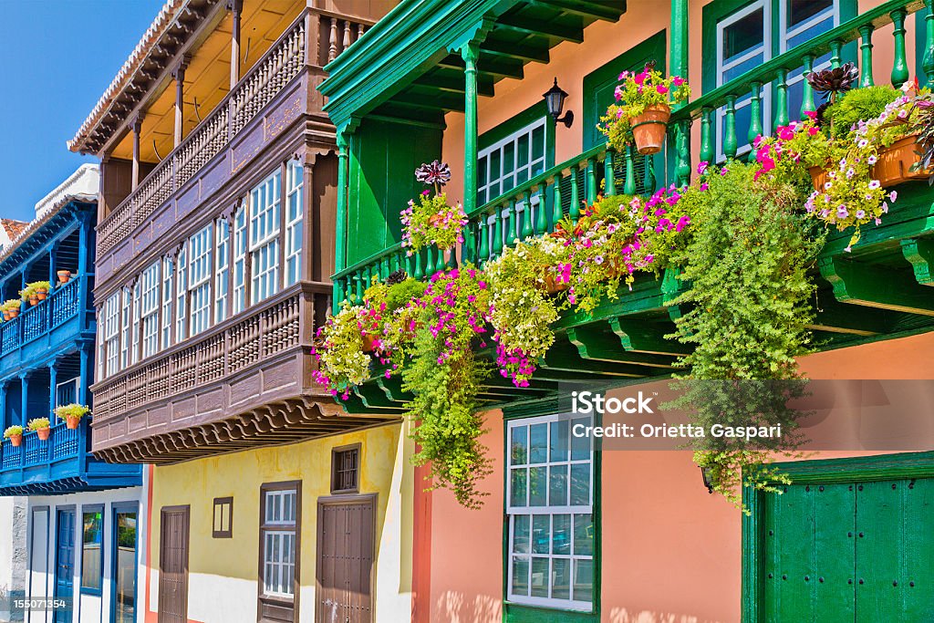 Na balkon w Santa Cruz de la Palma - Zbiór zdjęć royalty-free (Santa Cruz de la Palma)