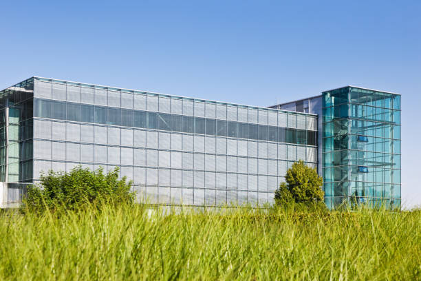 istock Modern Office Building in Nature Summer Landscape 155071569