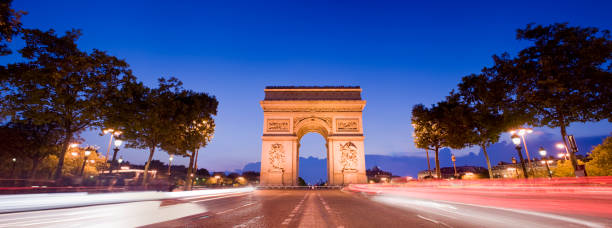 istock Arc de Triomphe at Night in Paris France 155072496