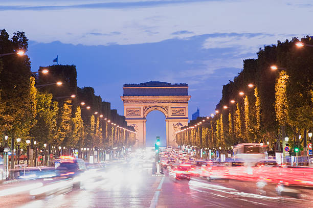 istock Arc de Triomphe at Night in Paris France 155072499