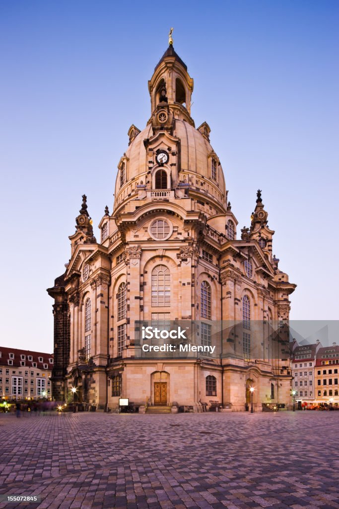 Kościół Frauenkirche of Our Lady Drezno Saksonia Niemcy - Zbiór zdjęć royalty-free (Architektura)