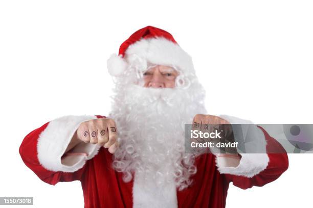 Photo libre de droit de De Bons Et De Mauvais Santa Knuckles banque d'images et plus d'images libres de droit de Mal - Mal, Noël, Doigt humain