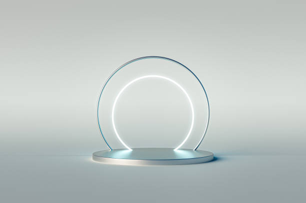 istock 3d presentation pedestal with circle frame over white background 1550732535