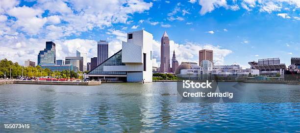 Cleveland Waterfront Panorama With Stadium Museums And Cleveland Skyline Stock Photo - Download Image Now