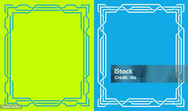 Overlapping Frame Overlapping Lines Modern Geometric Frame Stock Illustration - Download ...