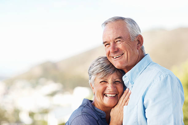 istock Cute senior couple smiling 155073556
