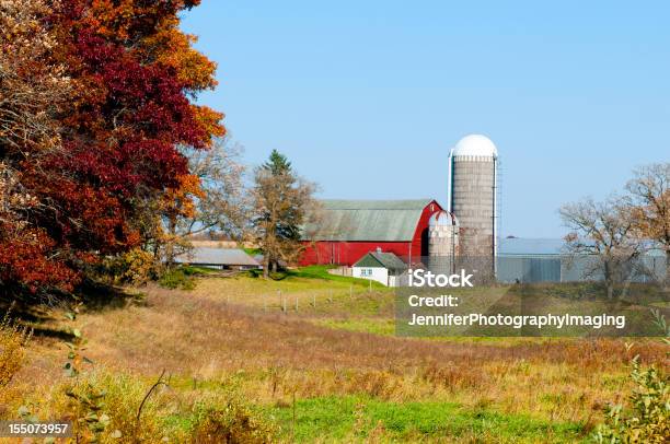 Photo libre de droit de Midwest Farm banque d'images et plus d'images libres de droit de Ferme - Aménagement de l'espace - Ferme - Aménagement de l'espace, Illinois, Scène rurale