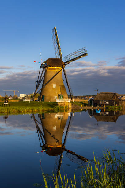 istock Traditional Dutch windmills in Kinderdijk - Unesco site, The Netherlands 1550740012