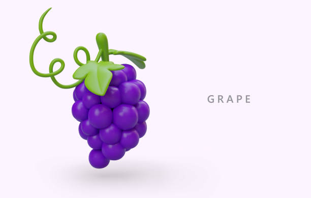 istock Realistic ripe grapes. Bunch of wine berries. Green vine with twisted tendril 1550744463
