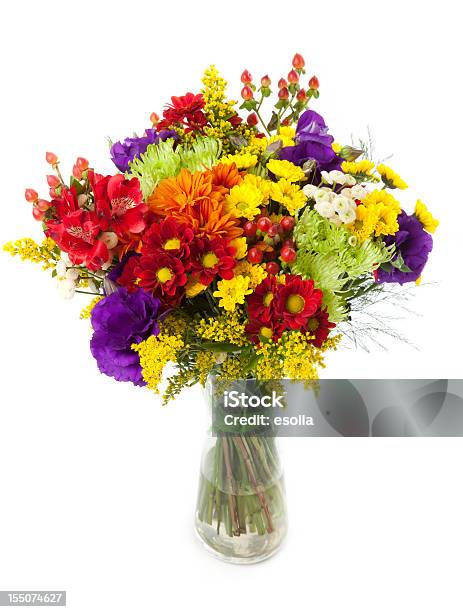 색상화 아이리스입니다 번치 꽃꽂이에 대한 스톡 사진 및 기타 이미지 - 꽃꽂이, 꽃병, 알스트로에메리아