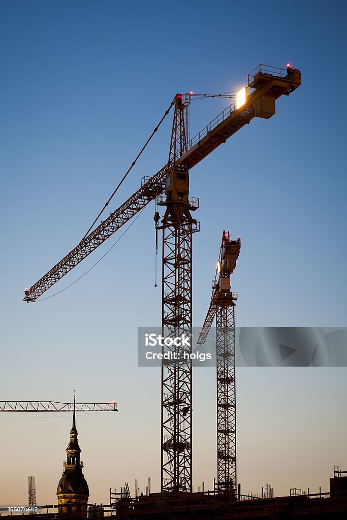 Tower gru, Lipsia, Germania - Foto stock royalty-free di Ambientazione esterna