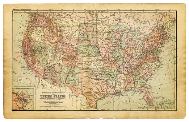 istock political and commercial map of usa 155074673