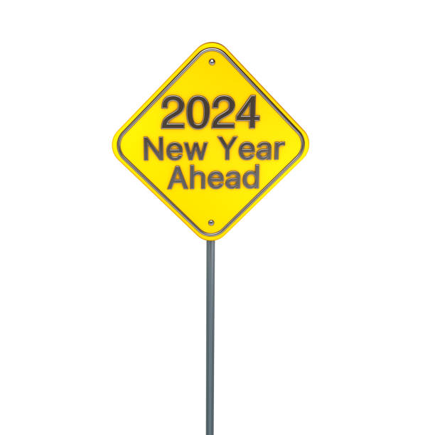 istock Road Sign with 2024 text 1550747728