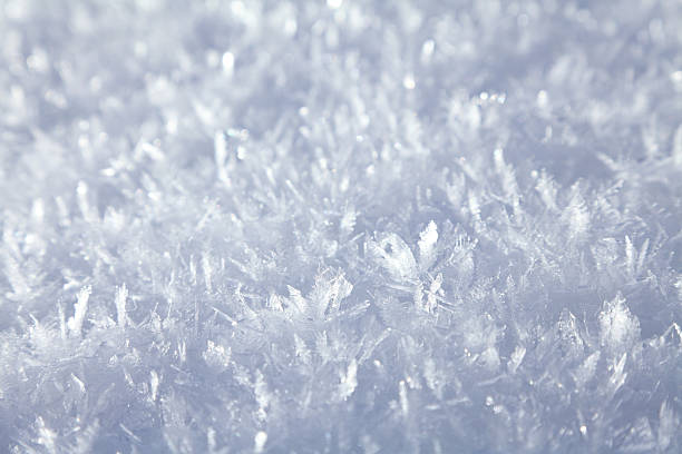 冬のパウダースノーの完全フレームの背景風景 - ice crystal textured ice winter ストックフォトと画像
