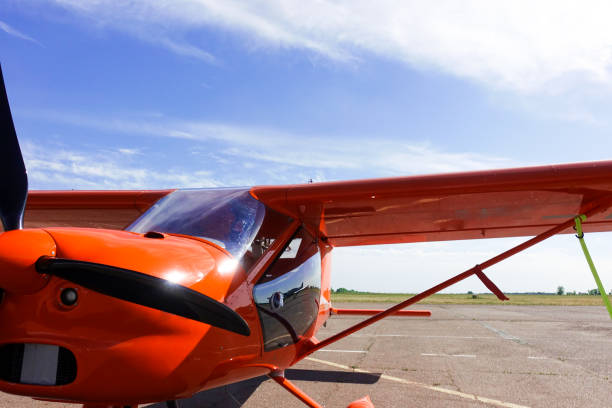 istock Training airplane is high-wing design and durable airframe 1550748778