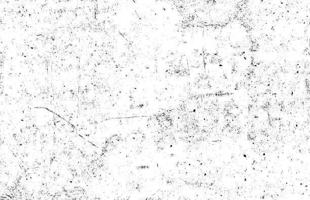 Distressed black texture. Grunge black texture. Dark grainy texture on white background. Dust overlay textured. Grain noise particles. Rusted white effect. Design elements. Vector illustration, EPS 10. faded condition stock illustrations