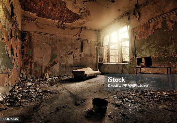 Old Dark Ruin Stock Photo - Download Image Now - Domestic Room, Dirty, Spooky