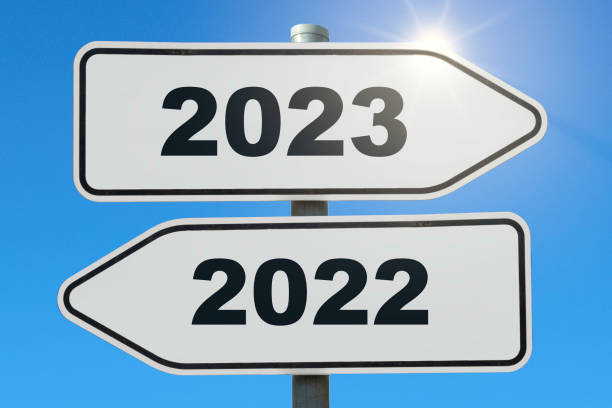 istock Signposts with the years 2022, 2023 1550763818