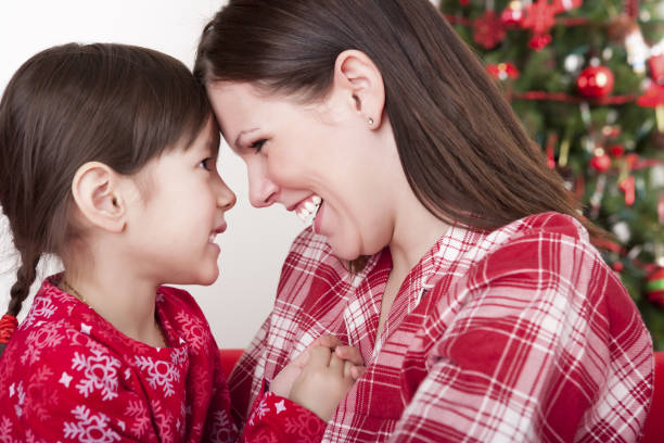 istock Christmas-Happy mother and daughter 155076801