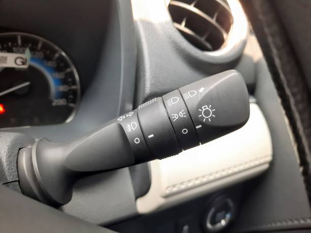 istock Close-up of Japan car light switch 1550828638