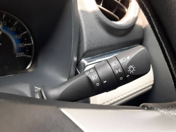istock Close-up of Japan car light switch 1550829183