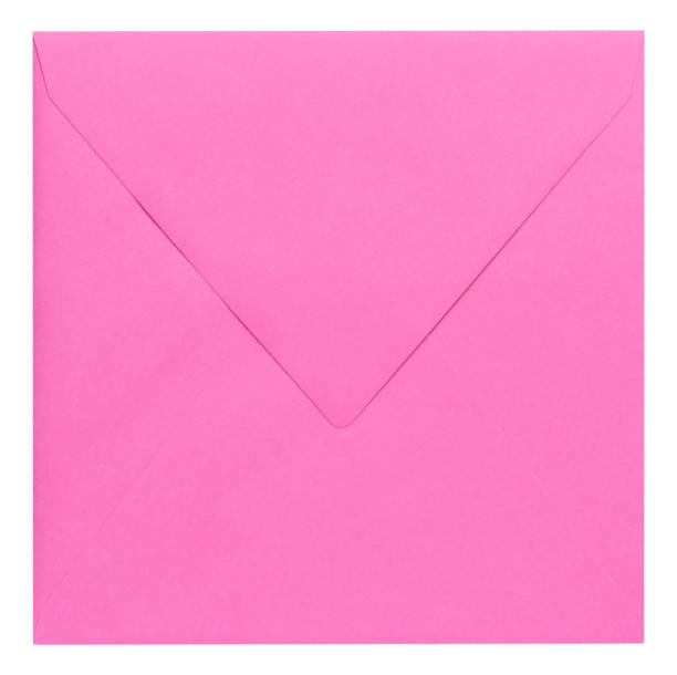 istock Pink paper envelope isolated on white background 1550834563