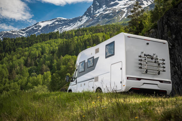 istock RV Camper Van on a Scenic Norwegian Route 1550858525