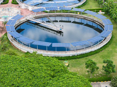 The sewage treatment plant also uses renewable energy equipment to save energy consumption.