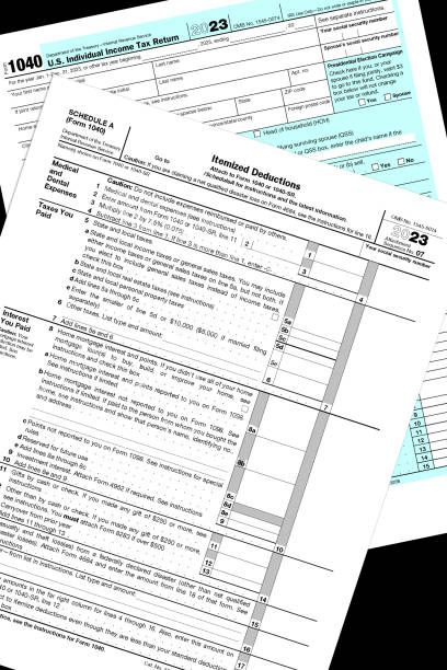 istock 2023 IRS tax forms on a desk. 1550934320