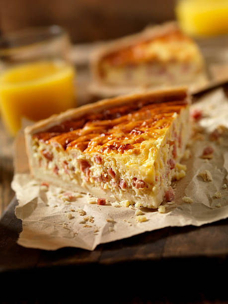 istock Ham and Cheese Quiche with Orange Juice 155095123