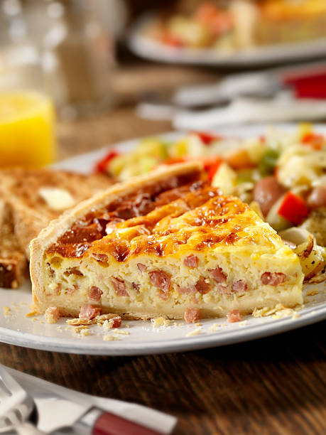istock Ham and Cheese Quiche with Orange Juice 155095136