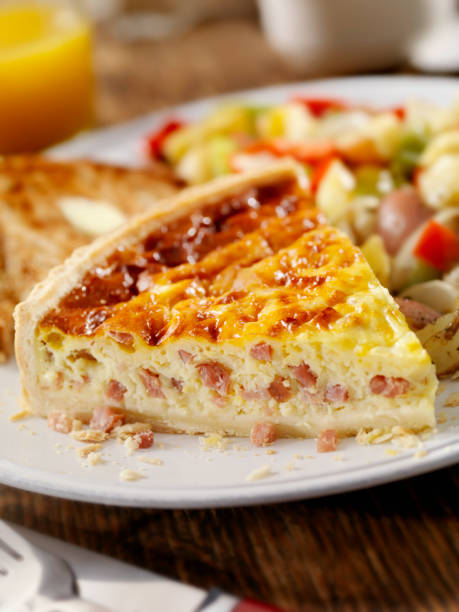 istock Ham and Cheese Quiche with Orange Juice 155095382