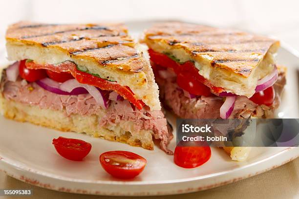 Panini Sandwiches Stock Photo - Download Image Now - Panini, Roast Beef, Beef