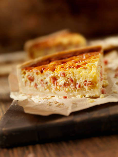 istock Ham and Cheese Quiche with Orange Juice 155095384