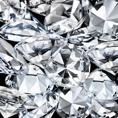 Diamond facetas en primer plano de fondo photo