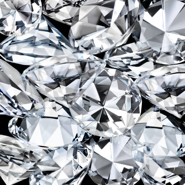 Diamond Facets Closeup as a  Background stock photo