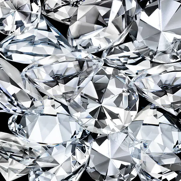 Photo of Diamond Facets Closeup as a  Background