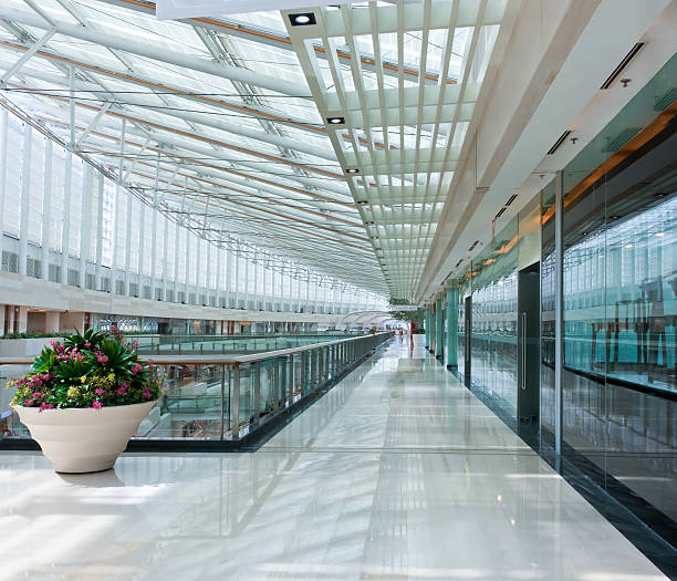отделение в торговый центр - marble design indoors corridor стоковые фото и изображения