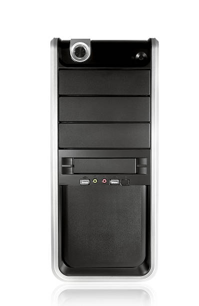 new pc tower on white new pc tower on white computer case stock pictures, royalty-free photos & images