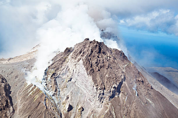 Aerial view on volcanic landscape (Reykjanes peninsula, Iceland).