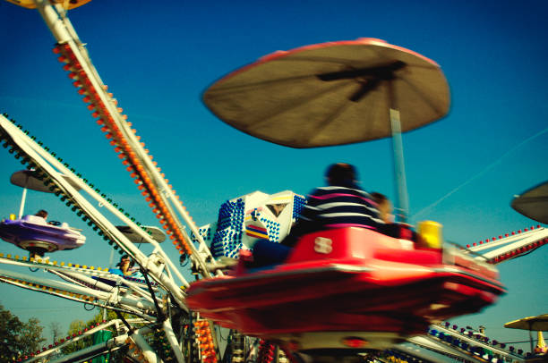 Luna park. Cross-processed with visible grain added
