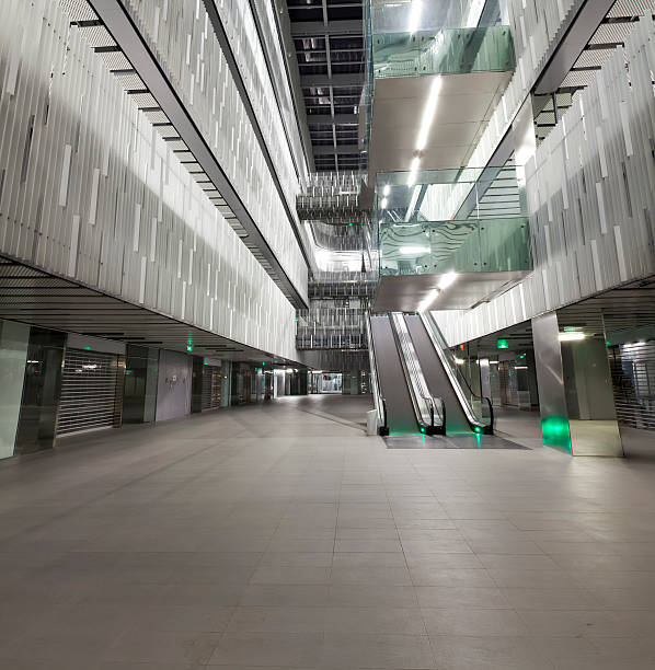 istock Empty interior ground floor of a modern office building  155096391
