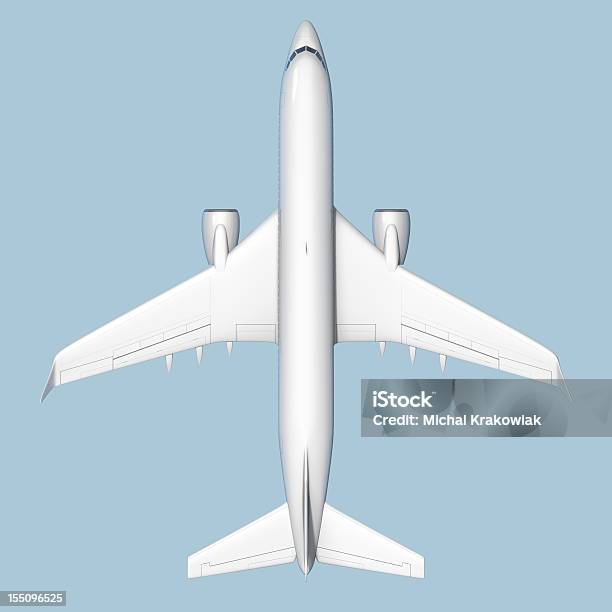 トップの旅客飛行機で分離青色の背景 - イラストレーションのストックフォトや画像を多数ご用意 - イラストレーション, カラー画像, カラー背景