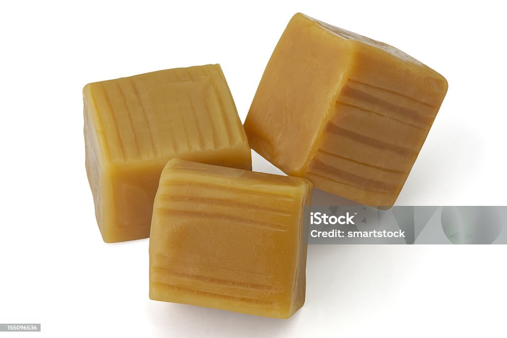 Caramel Cubes  Brown Stock Photo